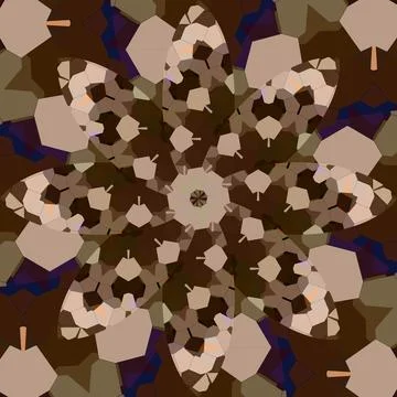 Seamless abstract square pattern. Symmetrical round pattern. Author's pattern Foto stock