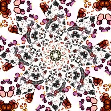 Seamless abstract square pattern. Symmetrical round pattern. Author's pattern Stock Photos