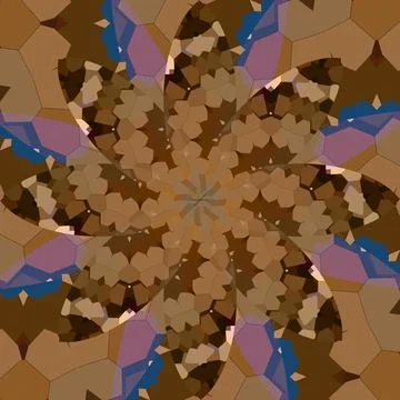Seamless abstract square pattern. Symmetrical round pattern. Author's pattern Stock Photos