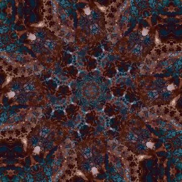 Seamless abstract square pattern. Symmetrical round pattern. Author's pattern Foto stock