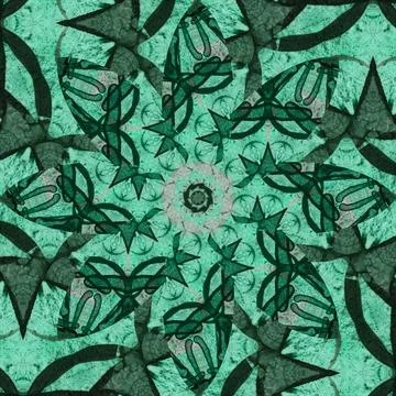 Seamless abstract square pattern. Symmetrical round pattern. Author's pattern Stock Photos