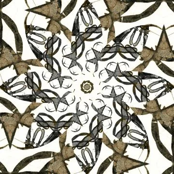 Seamless abstract square pattern. Symmetrical round pattern. Author's pattern 스톡 사진