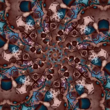 Seamless abstract square pattern. Symmetrical round pattern. Author's pattern Stock Photos