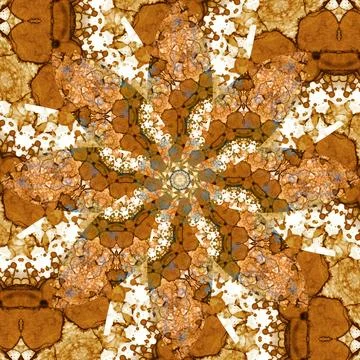 Seamless abstract square pattern. Symmetrical round pattern. Author's pattern Stock Photos