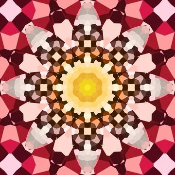 Seamless abstract square pattern. Symmetrical round pattern. Author's pattern Stock Photos