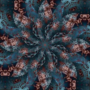 Seamless abstract square pattern. Symmetrical round pattern. Author's pattern Stock Photos