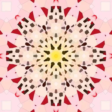 Seamless abstract square pattern. Symmetrical round pattern. Author's pattern 写真素材