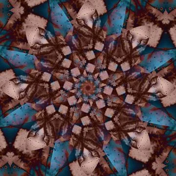 Seamless abstract square pattern. Symmetrical round pattern. Author's pattern Stock Photos