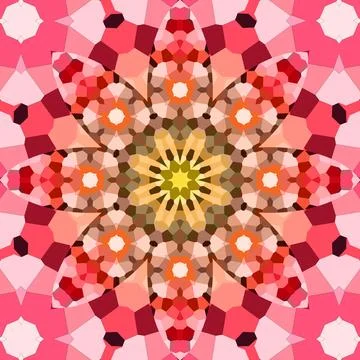 Seamless abstract square pattern. Symmetrical round pattern. Author's pattern Stock Photos