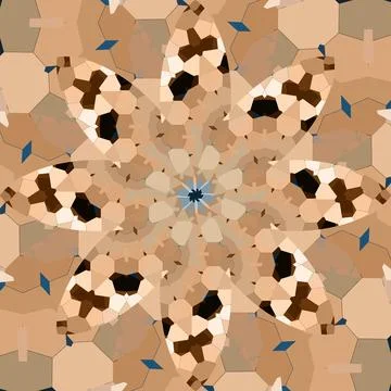 Seamless abstract square pattern. Symmetrical round pattern. Author's pattern Stock Photos