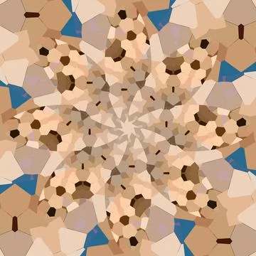 Seamless abstract square pattern. Symmetrical round pattern. Author's pattern Stock Photos