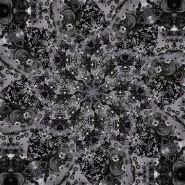 Seamless abstract square pattern. Symmetrical round pattern. Author's pattern Foto stock