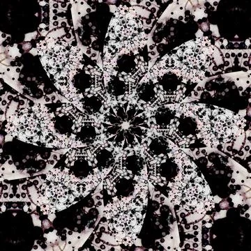 Seamless abstract square pattern. Symmetrical round pattern. Author's pattern 스톡 사진