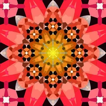 Seamless abstract square pattern. Symmetrical round pattern. Author's pattern Stock Photos