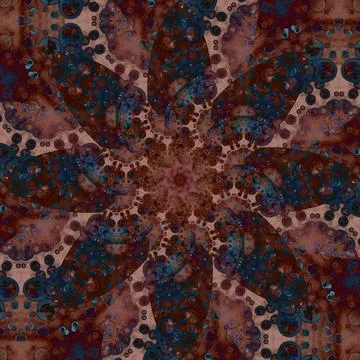 Seamless abstract square pattern. Symmetrical round pattern. Author's pattern Stock Photos