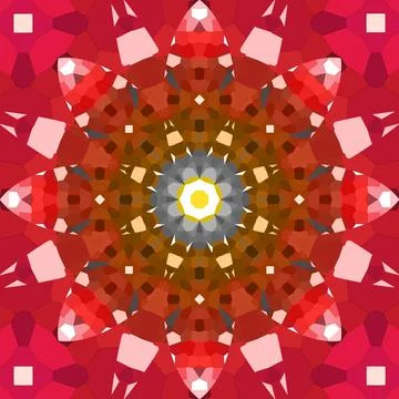 Seamless abstract square pattern. Symmetrical round pattern. Author's pattern 스톡 사진