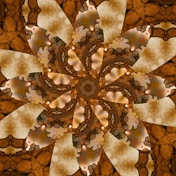 Seamless abstract square pattern. Symmetrical round pattern. Author's pattern 스톡 사진