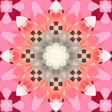 Seamless abstract square pattern. Symmetrical round pattern. Author's pattern 스톡 사진
