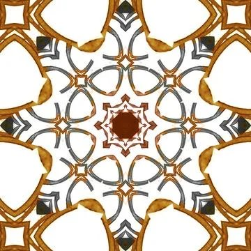 Seamless abstract square pattern. Symmetrical round pattern. Author's pattern 스톡 사진