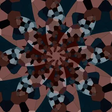 Seamless abstract square pattern. Symmetrical round pattern. Author's pattern Stock Photos