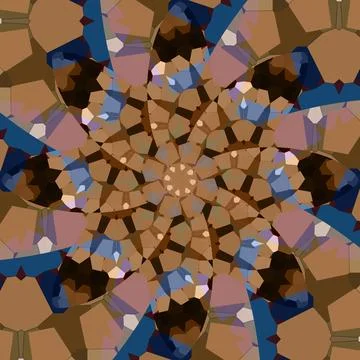 Seamless abstract square pattern. Symmetrical round pattern. Author's pattern 스톡 사진