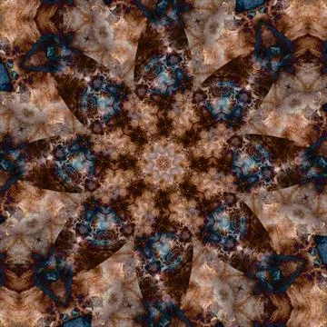 Seamless abstract square pattern. Symmetrical round pattern. Author's pattern Stock Photos