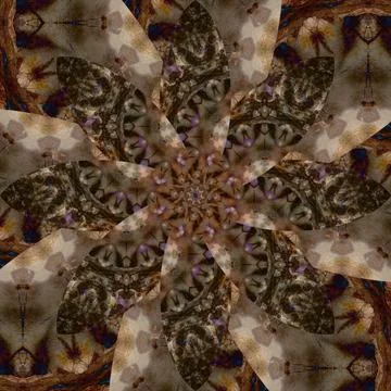 Seamless abstract square pattern. Symmetrical round pattern. Author's pattern 스톡 사진