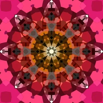 Seamless abstract square pattern. Symmetrical round pattern. Author's pattern Stock Photos