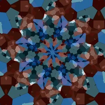Seamless abstract square pattern. Symmetrical round pattern. Author's pattern Stock Photos