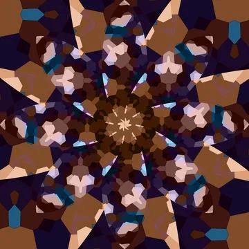 Seamless abstract square pattern. Symmetrical round pattern. Author's pattern Stockfoto's