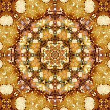 Seamless abstract square pattern. Symmetrical round pattern. Author's pattern Foto stock