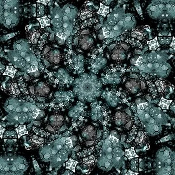 Seamless abstract square pattern. Symmetrical round pattern. Author's pattern 写真素材
