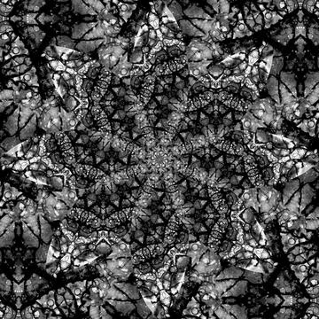 Seamless abstract square pattern. Symmetrical round pattern. Author's pattern 写真素材