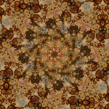 Seamless abstract square pattern. Symmetrical round pattern. Author's pattern Stock Photos