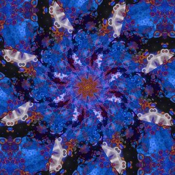 Seamless abstract square pattern. Symmetrical round pattern. Author's pattern 写真素材