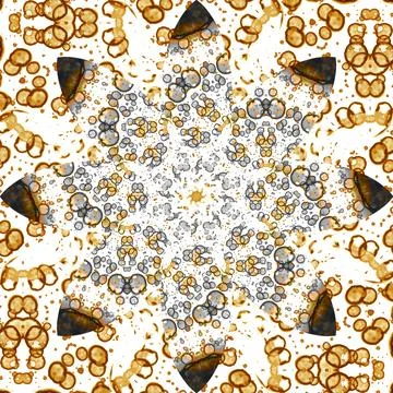 Seamless abstract square pattern. Symmetrical round pattern. Author's pattern Foto stock
