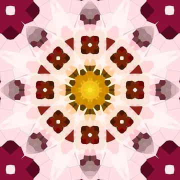 Seamless abstract square pattern. Symmetrical round pattern. Author's pattern Stock Photos