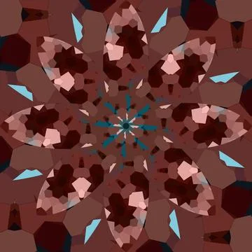 Seamless abstract square pattern. Symmetrical round pattern. Author's pattern Stock Photos