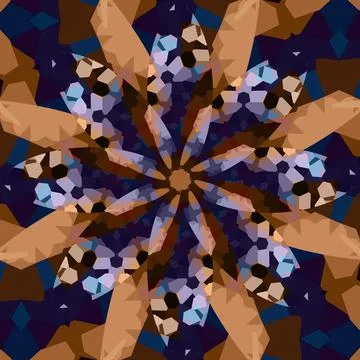 Seamless abstract square pattern. Symmetrical round pattern. Author's pattern Foto stock