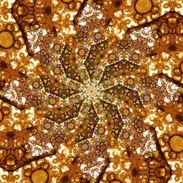 Seamless abstract square pattern. Symmetrical round pattern. Author's pattern Stock Photos