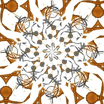 Seamless abstract square pattern. Symmetrical round pattern. Author's pattern Stock Photos