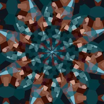 Seamless abstract square pattern. Symmetrical round pattern. Author's pattern Foto stock