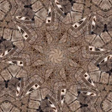 Seamless abstract square pattern. Symmetrical round pattern. Author's pattern Stock Photos