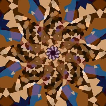 Seamless abstract square pattern. Symmetrical round pattern. Author's pattern Stock Photos
