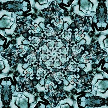 Seamless abstract square pattern. Symmetrical round pattern. Author's pattern Stock Photos