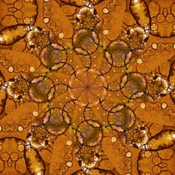 Seamless abstract square pattern. Symmetrical round pattern. Author's pattern Stock Photos