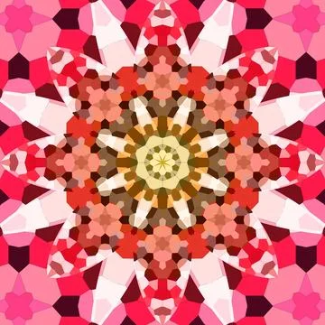 Seamless abstract square pattern. Symmetrical round pattern. Author's pattern 写真素材