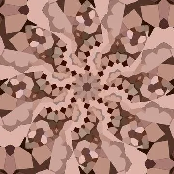 Seamless abstract square pattern. Symmetrical round pattern. Author's pattern Stock Photos