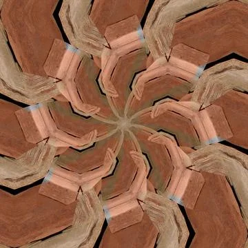 Seamless abstract square pattern. Symmetrical round pattern. Author's pattern Stock Photos