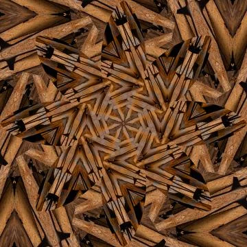 Seamless abstract square pattern. Symmetrical round pattern. Author's pattern Stock Photos